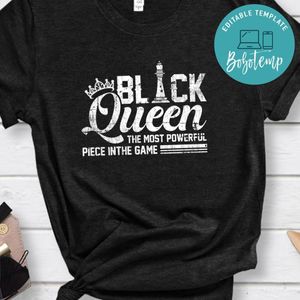 Black Queen Most Powerful Chess African American Women Gift PNG file template