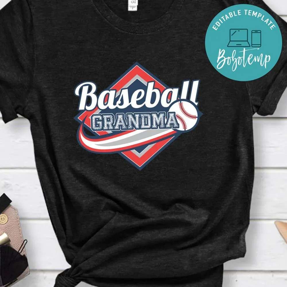 Baseball Grandma Shirt Createpartylabels