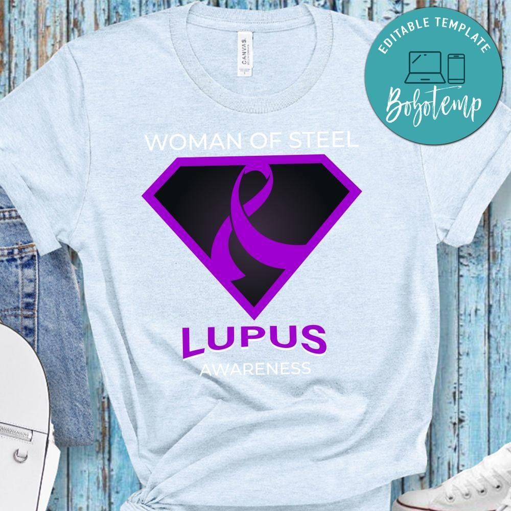 Woman of Steel Lupus Awareness PNG file template