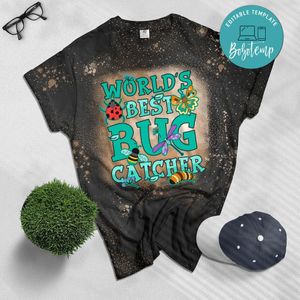 World's Best Bug Catcher Kids Bleached T-Shirt