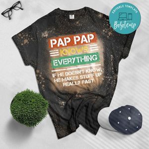 Pappap Knows Everything Bleached T-Shirt