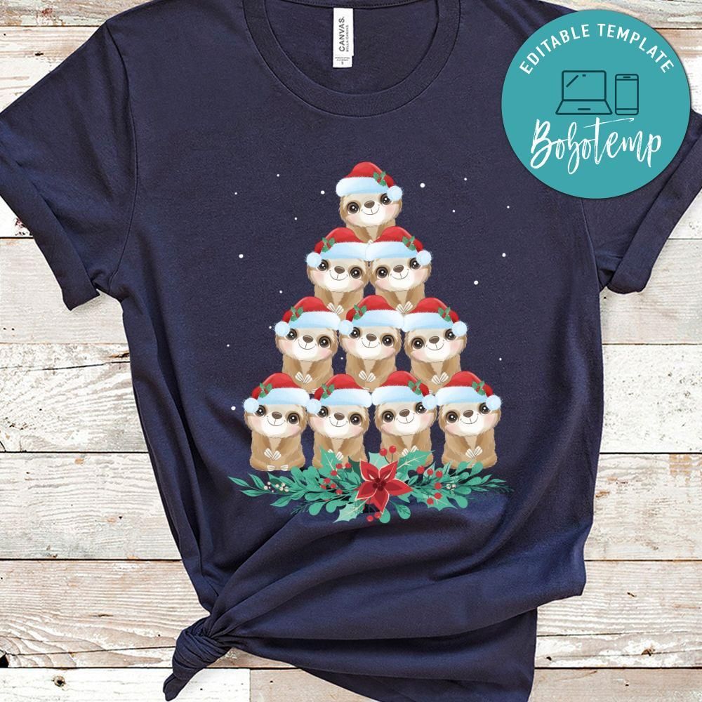 Sloth Christmas Tree Xmas Lover Classic Unisex T-Shirt