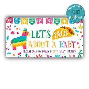 Taco About A Baby Shower Facebook Event Photo Customizable Template Instant Download