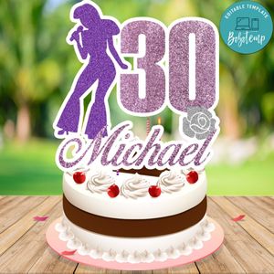 Selena Cake Topper Customizable Template Instant Download