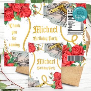 Buchona Birthday Chip Bag Digital File Instant Download