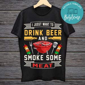 Drink Beer and Smoke Some Meat Shirt PNG files Printable Instant Download