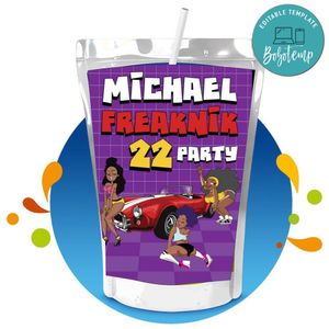 Freaknik Capri Sun Labels Digital File Printable Instant Download