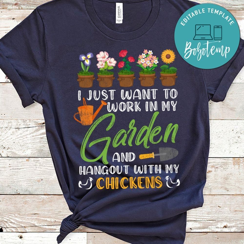 Chicken lover funny gardening shirt for Gardener