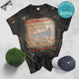 Baritone Ugly Christmas Sweater Bleached Shirt