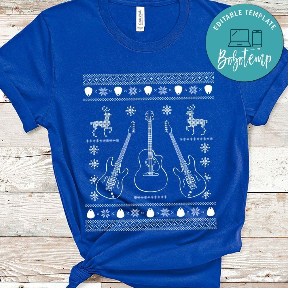 Guitar Ugly Christmas Sweater Shirt