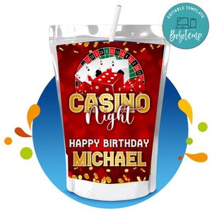 Casino Capri Sun Labels Digital File Printable Instant Download