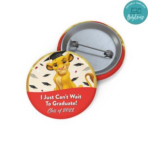 Simba Lion King Graduation Class of 2021 Pin Button