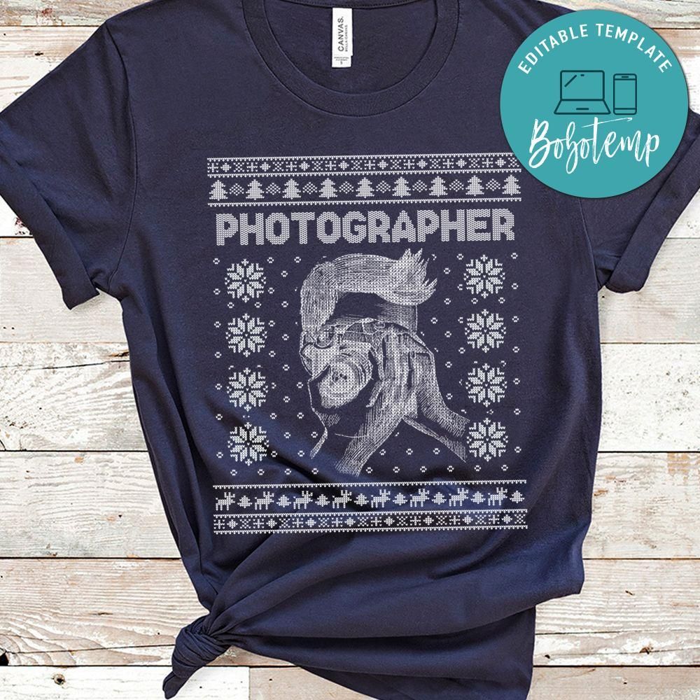 Photographer Ugly Christmas Sweater Classic Unisex Shirt