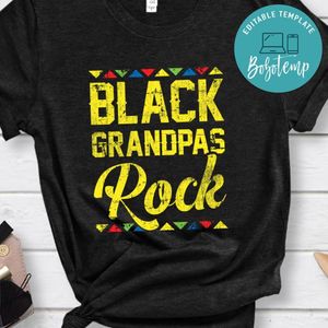 Mens Black Grandpa Rock Kente African American Pride History Gift PNG file template