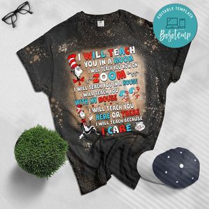 I Will Teach You In A Room Teach You Now On Zoom Bleached T-Shirt