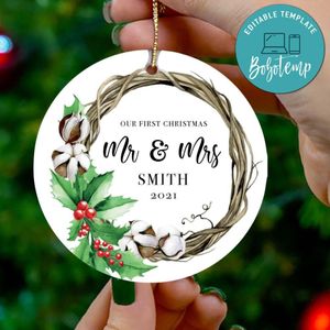 First Christmas Married Acrylic Ornament Gift