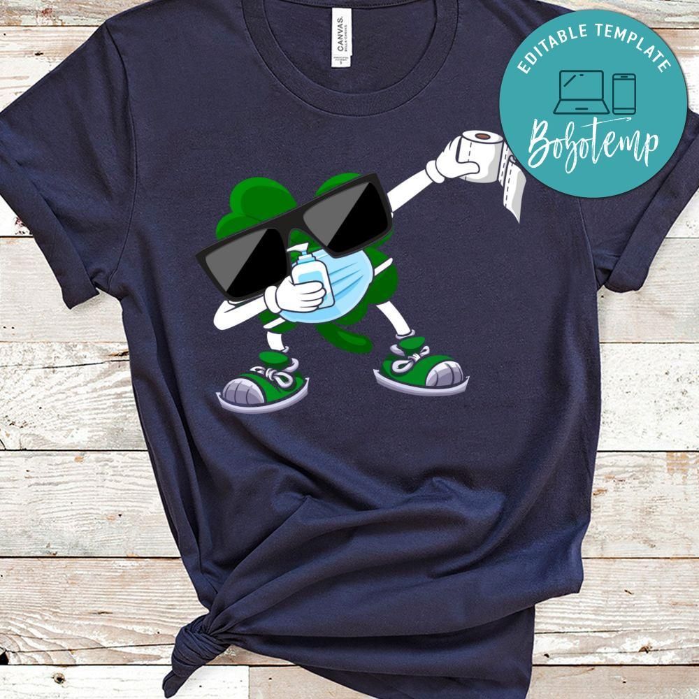 Dabbing Shamrock In A Mask St Patrick's Day Dab Shirt