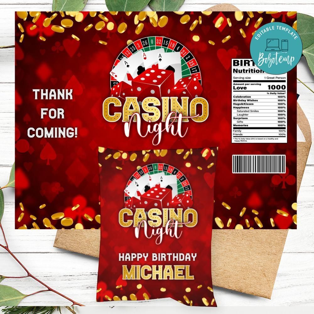Casino Chip Bag Digital File DIY Bobotemp