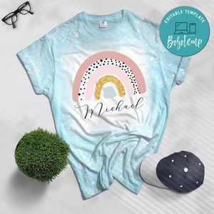 Personalized Rainbow Bleached Shirt