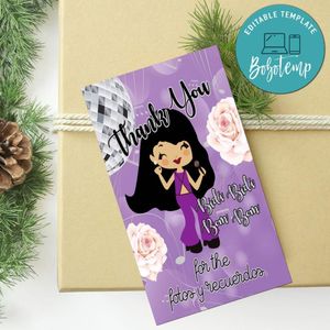 Selena Thank You Tag Custom Template Instant Download