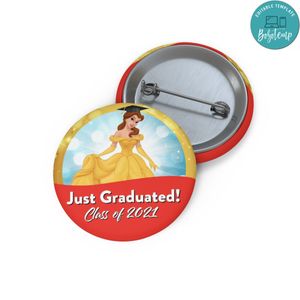 Disney Belle Graduation class of 2021 Pin Button