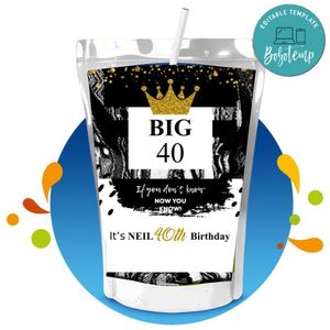 Biggie Capri Sun Labels Digital File Printable Instant Download