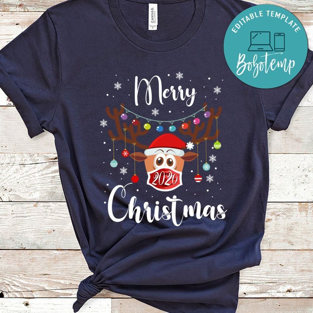 Reindeer In Mask Shirt - Funny Merry Christmas 2020 T Shirt
