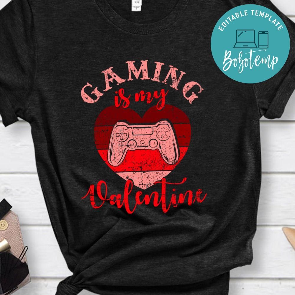 Gaming is My Valentine Gamer Girl Gift Valentine's Day PNG file ...