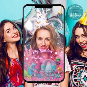 Trolls SnapChat Geofilter Customizable Template Instant Download