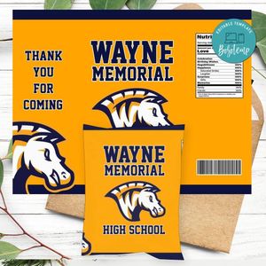 Wayne memorial high school Chip Bag Digital File Instant Download