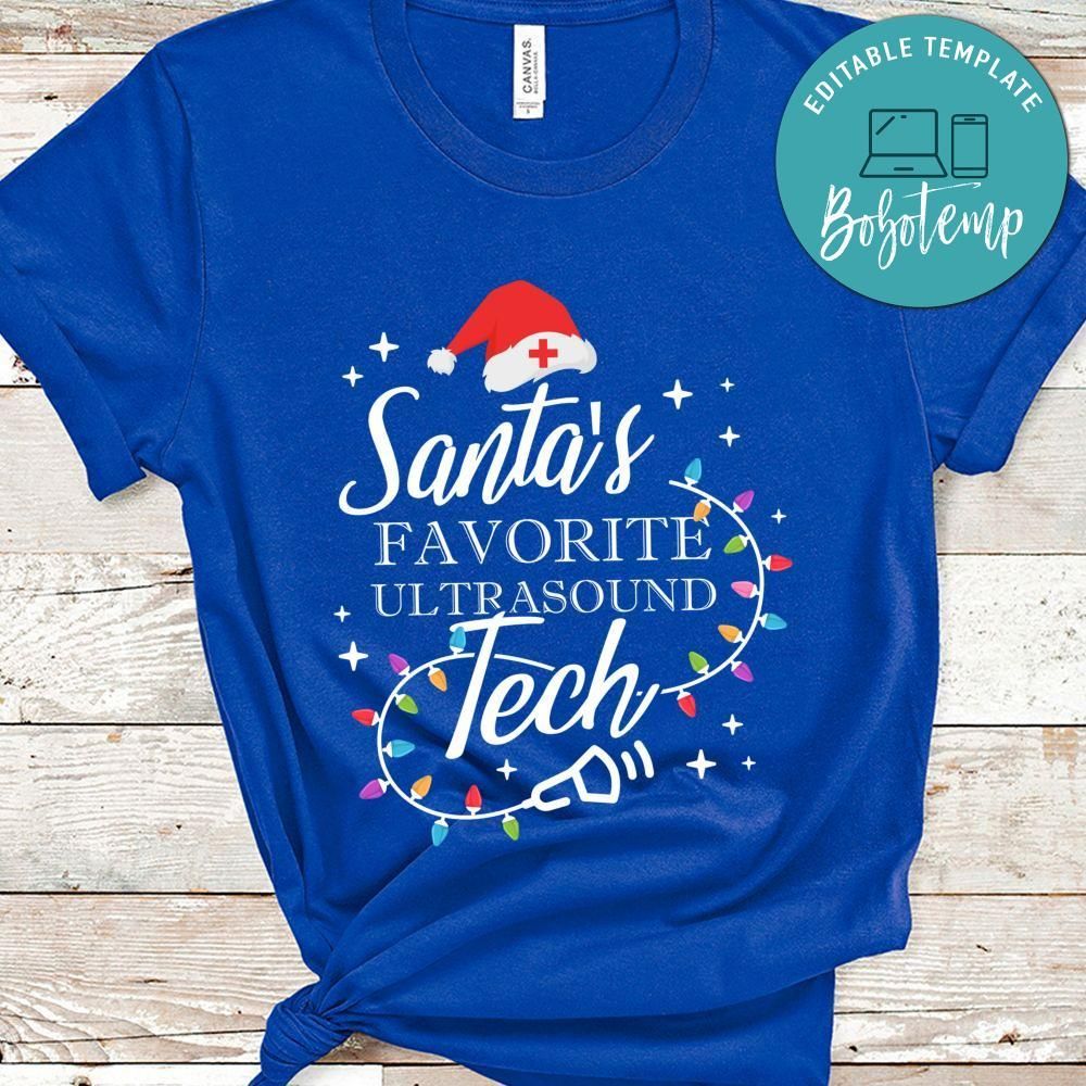 Santa's Favorite Ultrasound Technician Christmas Sonographer Classic Unisex T-Shirt