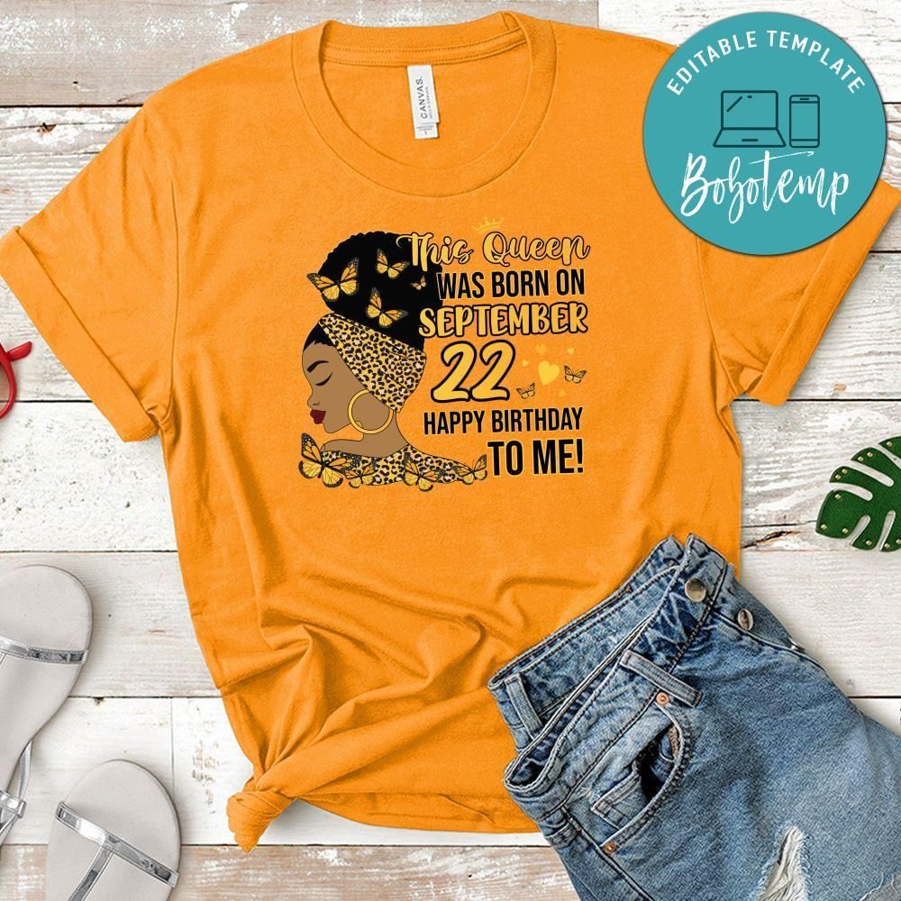 This Queen Was Born On September Birthday PNG file template