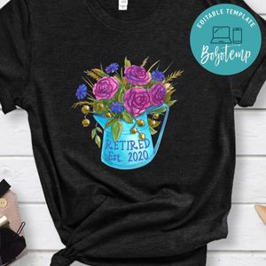 Retired Est. 2020 Women Retirement Flower Floral Gift Classic Unisex T-Shirt