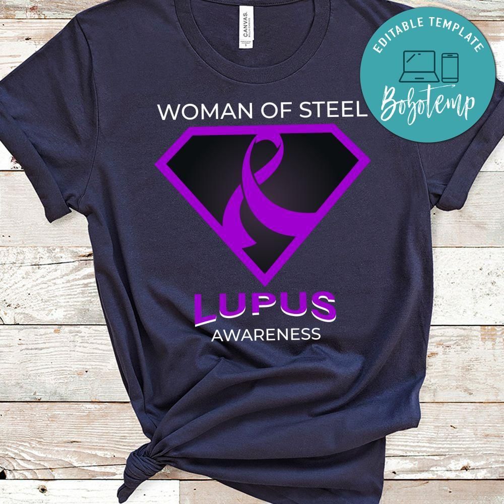 Woman of Steel Lupus Awareness PNG file template