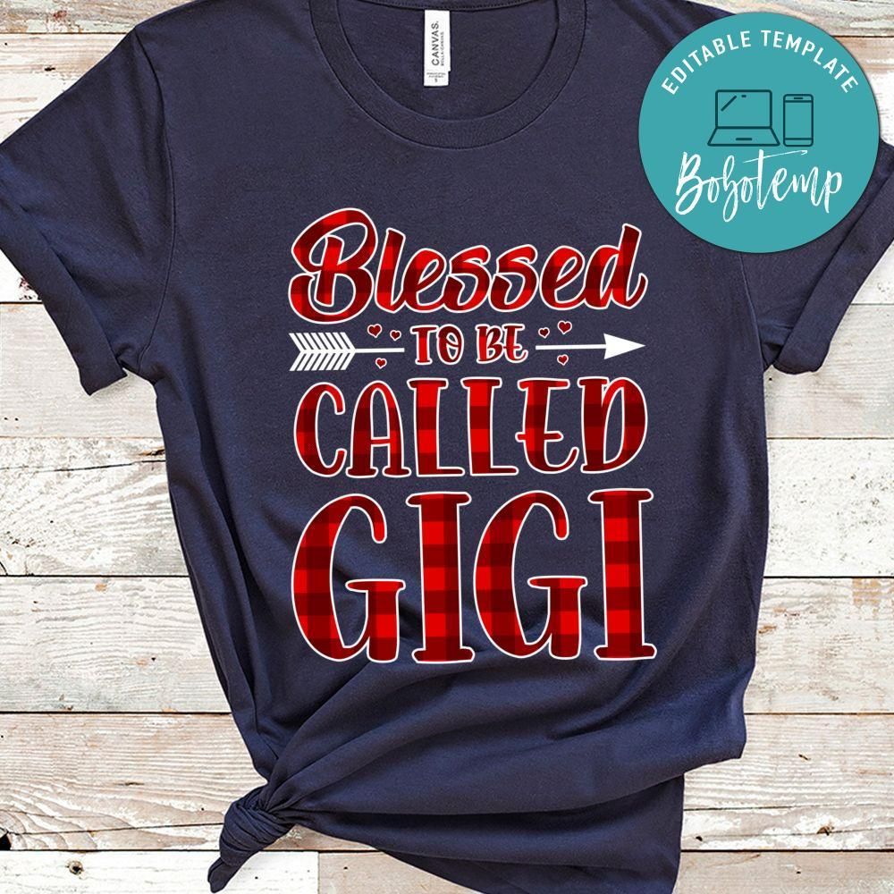 Blessed To Be Called Gigi Buffalo Plaid Grandma Christmas Classic Unisex T-Shirt