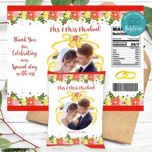 Ms & Mrs Wedding Chip Bag Digital File Instant Download