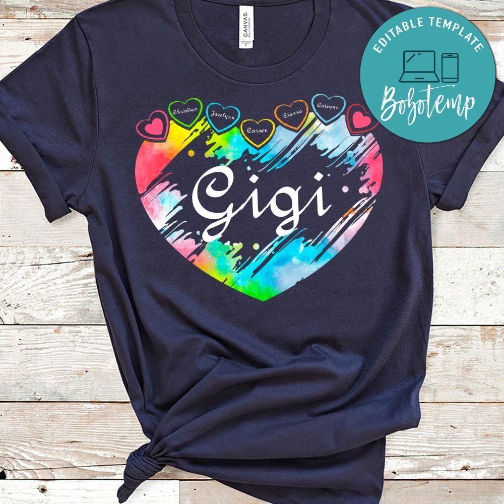 Heart Splash Custom Name T-Shirt