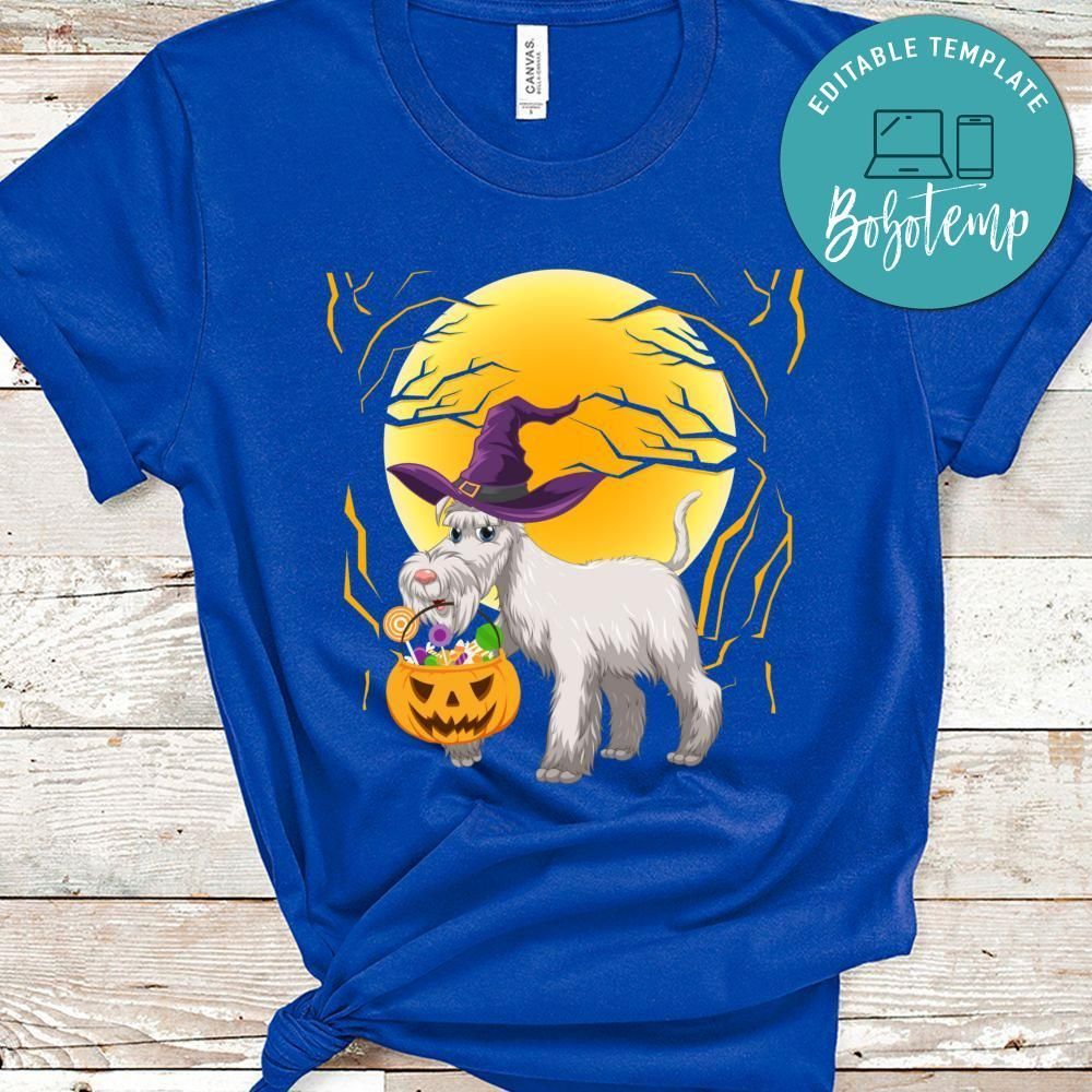 Schnauzer Dog Witch Halloween T-Shirt