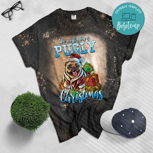 We wish you a pugly christmas Bleached T-Shirt