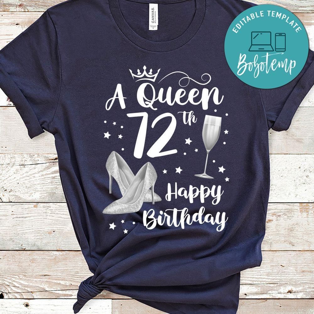 Happy Birthday to Queen PNG file template