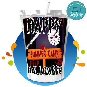 Killer Camp Halloween Capri Sun Labels Digital File Printable Instant Download