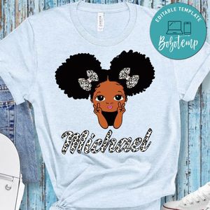 African American Baby Girl Custom Name Shirt