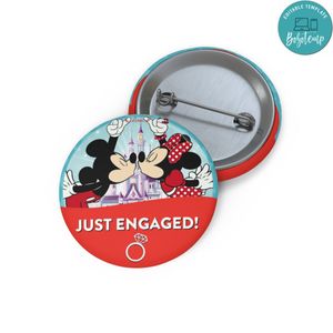 Mickey and Minnie Just Engaged Disney Pin Button