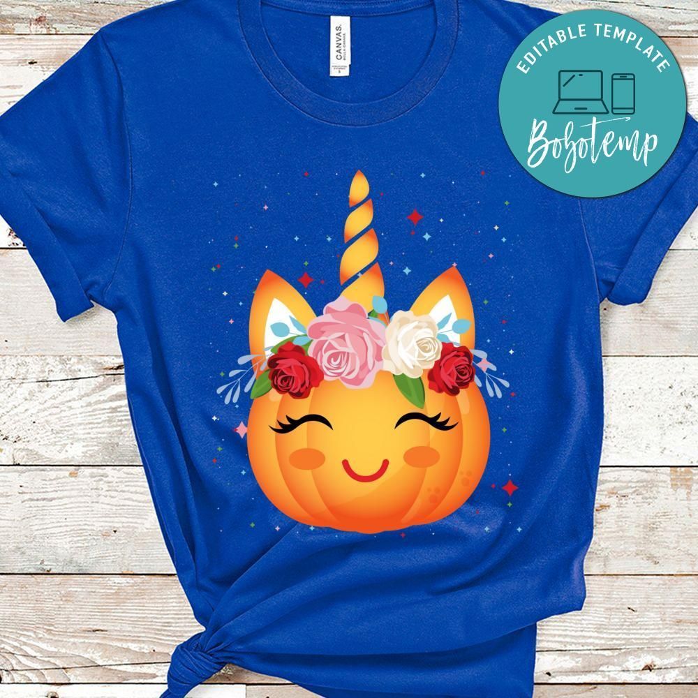 Cute Unicorn Pumpkin Halloween Classic Unisex T-Shirt