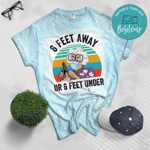 Madea 6 Feet Away Vintage Retro Bleached T-Shirt