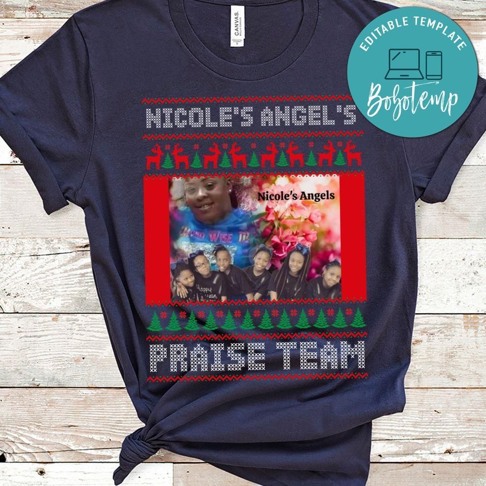 Christmas Custom Photo Team T-Shirt