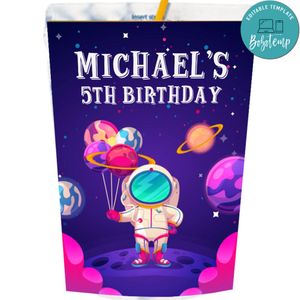 Astronaut Space Capri Sun Labels Digital File Printable Instant Download