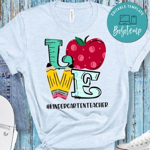 Love Kindergarten Teacher PNG file template