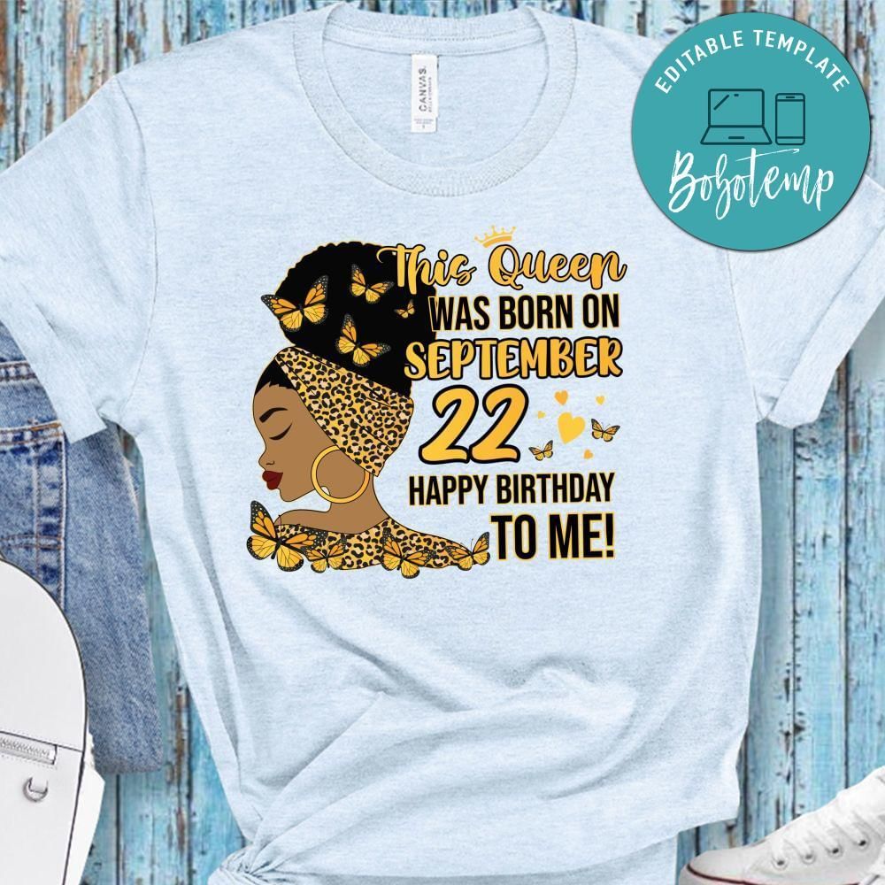 This Queen Was Born On September Birthday PNG file template