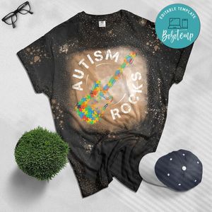 Autism rocks Bleached Shirt